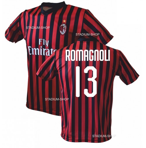 Maglia AC Milan Romagnoli 13 Replica Ufficiale Home 2019-20